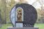 Lu grey granite headstone