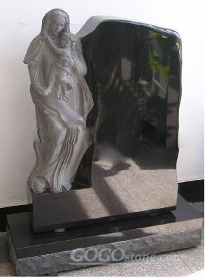 Giallo Cecilla granite tombstone for Christian