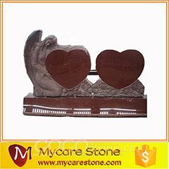 UK Style Angel Granite tombstone with Heart