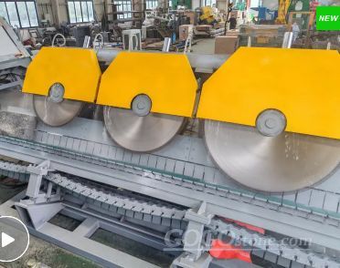 Thin Brick Veneer Cutting Machine with Triple Saw