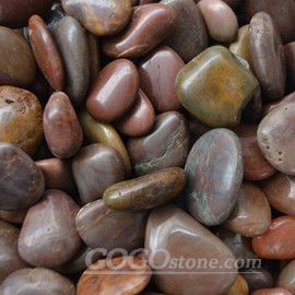 Natural Red Pebble Stone Highly Polished