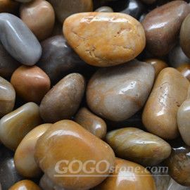 Natural Multicolor Pebble Stone Highly Polished