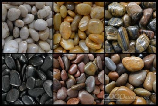 Colorful Natural Pebble Stone Highly Polished