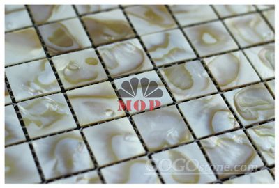 Chinese pearl square mesh shell marble tile mosaic