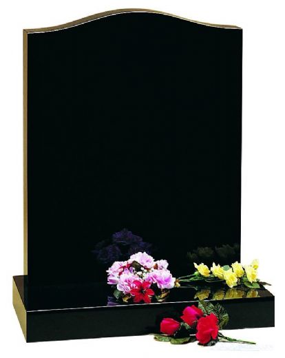 Pure Black Granite Headstone Without Dyes