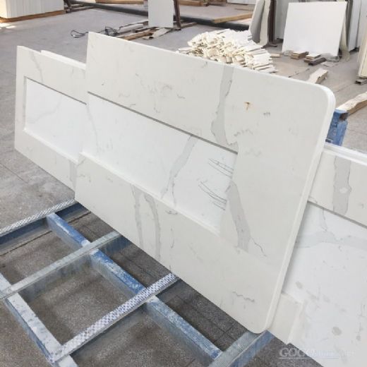 Calaeatta white quartz custom countertop