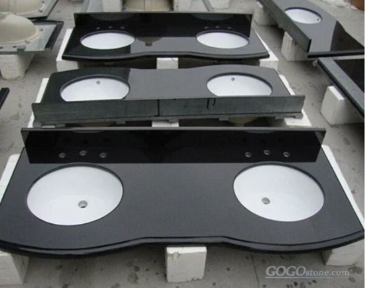 China pure black vanity top
