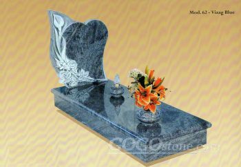 Blue Granite Tombstone
