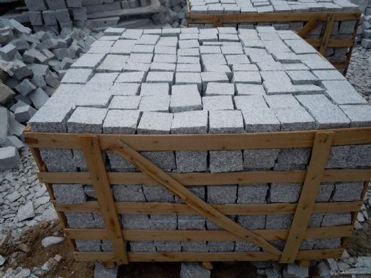 Light Grey granite cubes