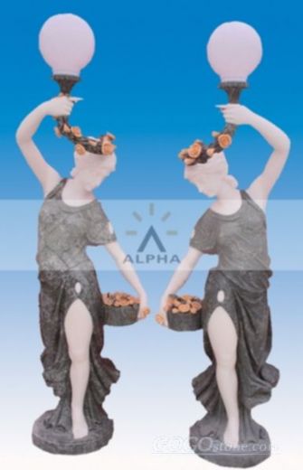 To sell life size woman lamp of statue