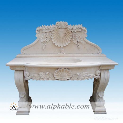 Sculptured bathroom marble sink SK-009