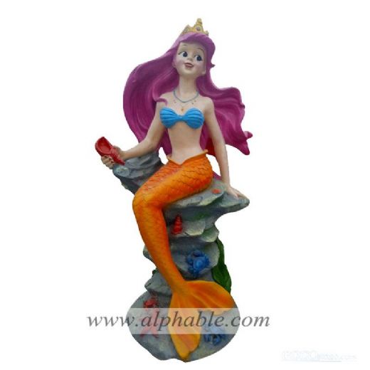 Fiberglass cartoon mermaid sculpture