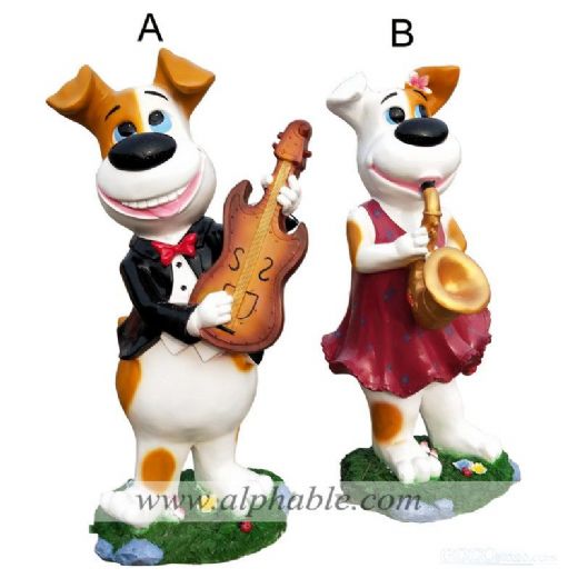 Fiberglass cartoon dog sculpture