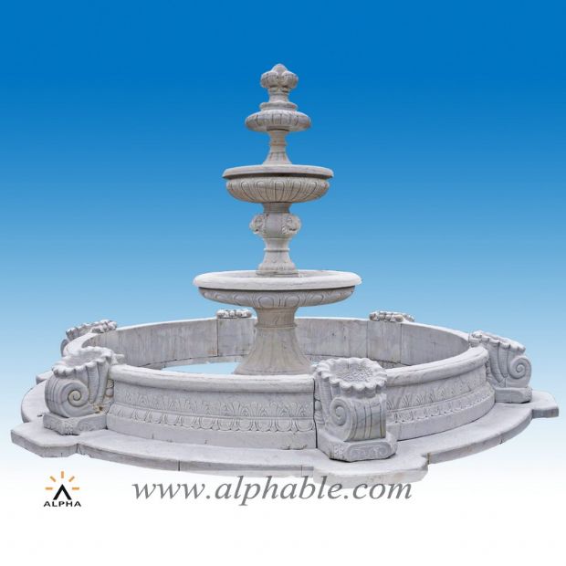 Marble fountain with pool