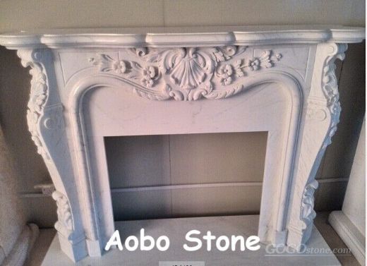 Ariston white fireplace polished finished