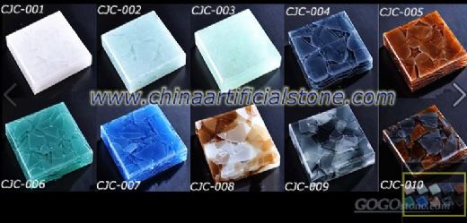 Crystall Jade Onyx 3D Glass panel, tile, slabs
