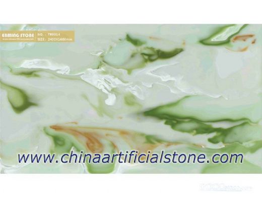 Green Artificial Onyx Backlit Wall Stone Sheets TR9014