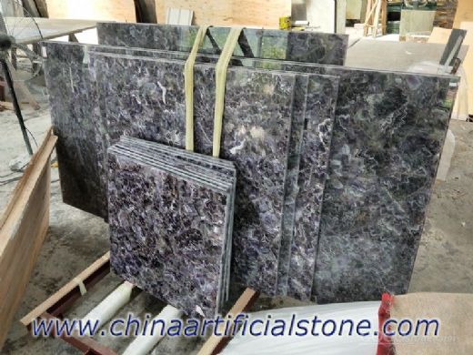Customized Amethyst Gemstone Tiles Slabs