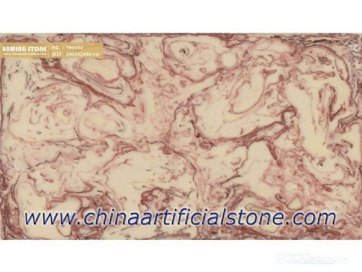 Red Faux Onyx Artificial Onyx Slabs TR8002