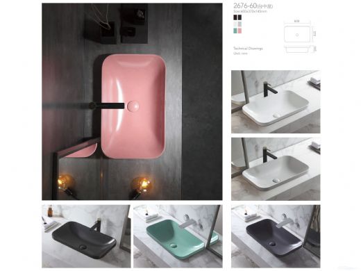 Semi Recessed Ceramic Wash Basins