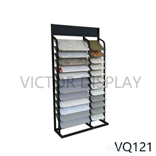 Tile Store Display with Modern Stainless Showroom Stands