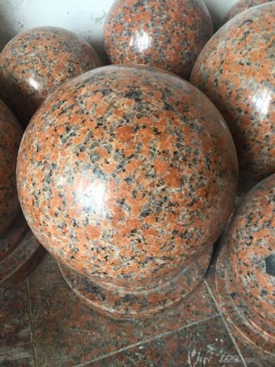 Maple red granite G562 round balls bollards