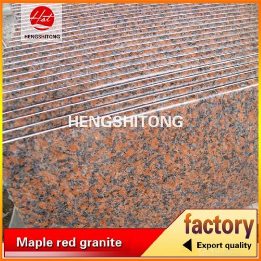 Red granite slubs for floor