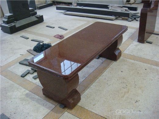 High polished granite memorial benches