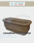 Marble Bath Tub - Sahara Gold