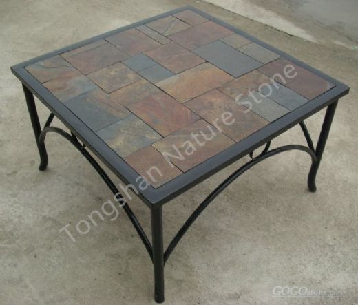 mosaic table tops; slate table top