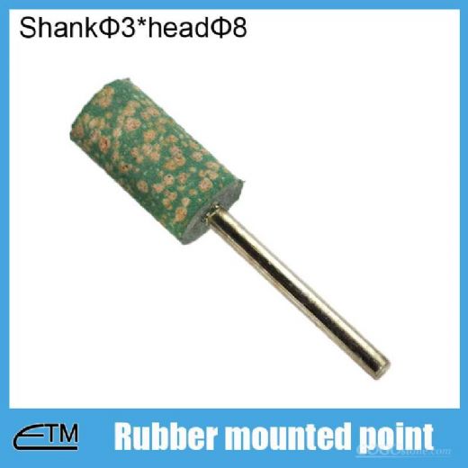 Dremel 100 pcs rubber mounted points tip cylindrical abrasive wheel for internal polishing burr