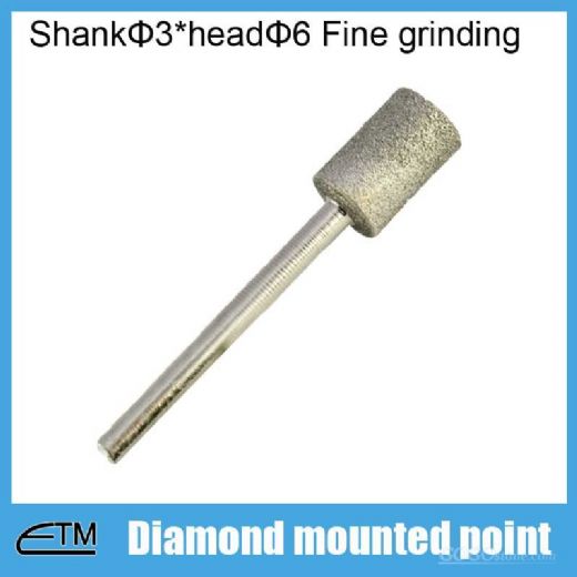 Electroplated fine grit diamond burr mounted points dremel diamond wheel for carving and deburring