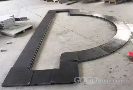 G654 Dark Grey Swimming Pool Tile Corner Edge