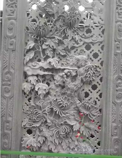 3D Sculpture Bird Flower Temple Design