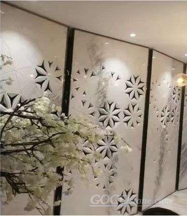 CNC 3D Marble Motif Stone Carving Decorative Wall Panels