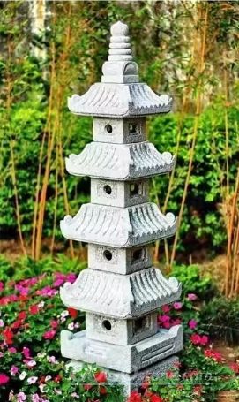 Stone Lanterns 5 Levels Tower