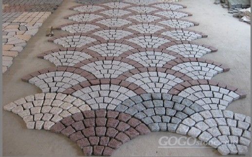 To Sell Pavers On Mesh/fan-shaped paving stone