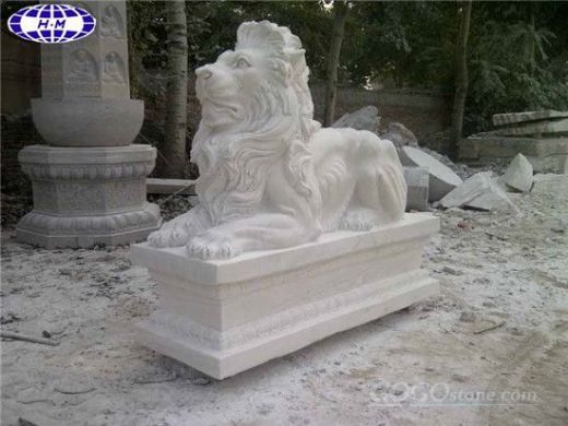 Marble Lion Statues