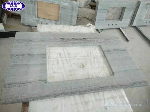 China Wood Grain Marble Vanity Top