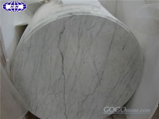 Chinese Guangxi White Marble Table Top, Round Marble Table Top
