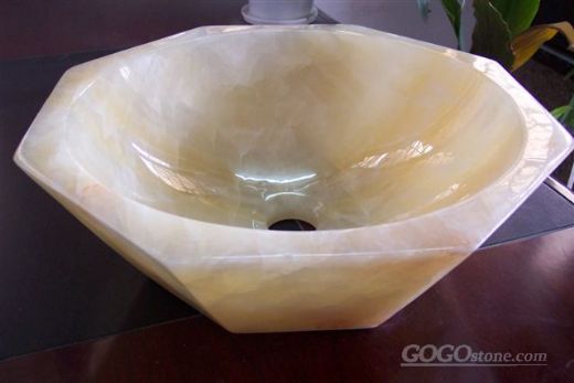 Beige Yellow Onyx Sink, Beige Yellow Onyx Basin