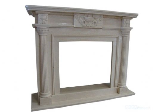 Crema Marfil Marble Fireplace Frame Surround