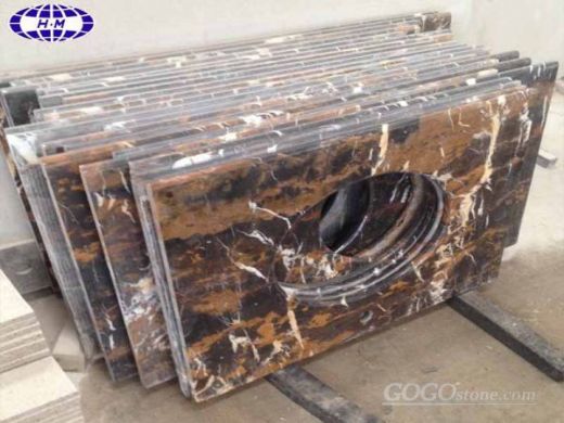 Portoro Marble Stone Bathroom Vanity