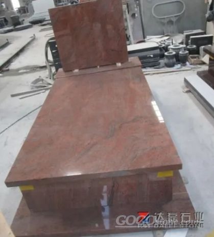 Multicolor Red Granite Tombstone