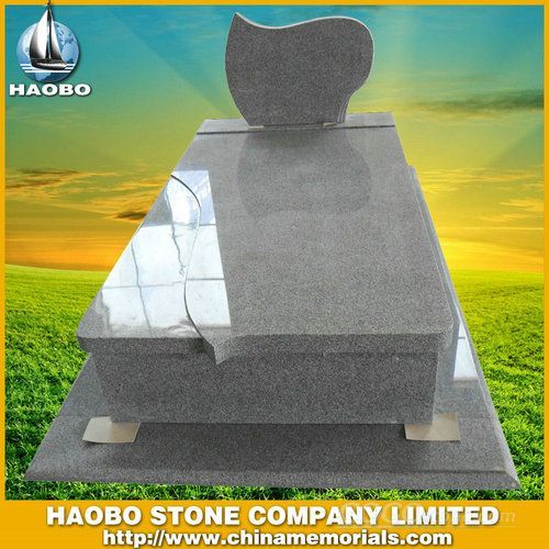 Simple Grey Granite Tombstone In Greece Style