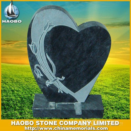 Danish style heart tombstone with flower design