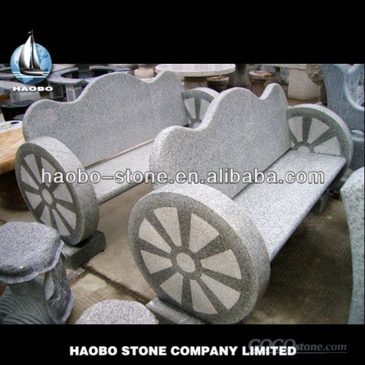 Granite Wheel Shape Benches Carvings