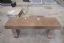 Pink granite bench