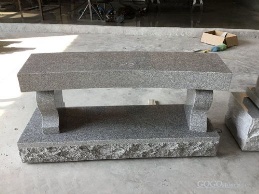 Grey granite bench