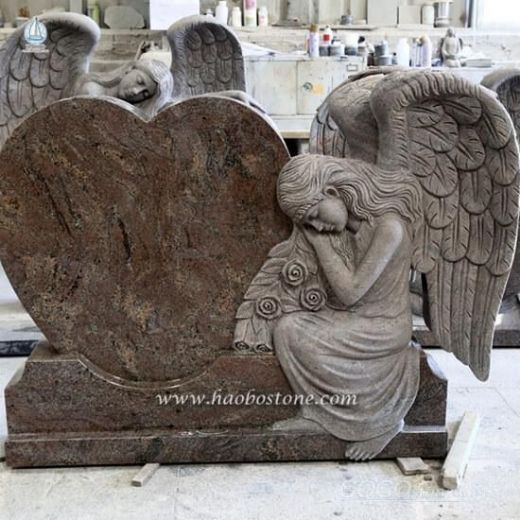 Paradiso Granite Winged Weeping Angel
